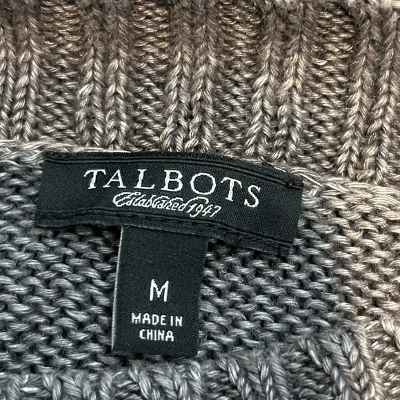 Talbot Grey Linen Knit Boatneck Sweater, size Medium - Picture 5 of 8